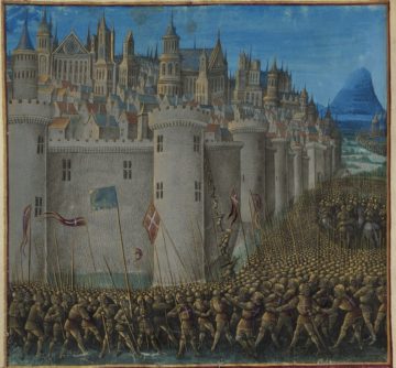 La prise d'Antioche par les croisés d'après une enluminure du XVe siècle