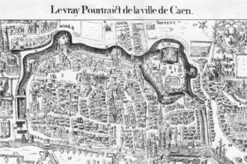 "Le vray pourtraict de la ville de Caen", dans Belleforest François, La Cosmographie universelle de tout le monde, Paris, Nicolas Chesneau, 1575.