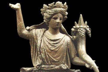 Lare de bronze du Ier siècle (M.A.N., Madrid).