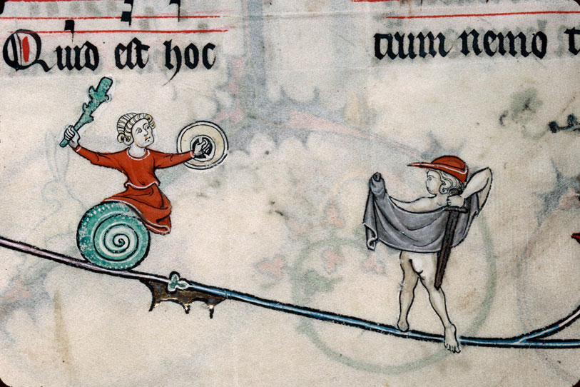 Motif - escargot et chevalier - Verdun BM MS 107 fol 109v