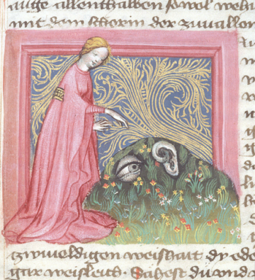 Un manuscrit copié en Autriche vers 1430 Source : BL Egerton MS 1121 f. 38