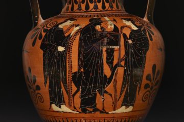 Apollon entouré de deux figures féminines. Amphore, Londres, British Museum, inv. 1843,1103.48.