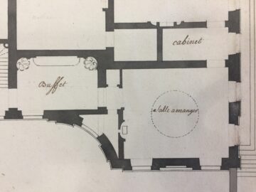 AD 94 46J 219, Plan de disposition du rez-de-chaussée du château de Bercy, XVIIIe siècle